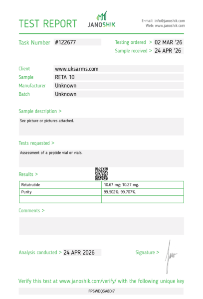 Retatrutide Peptide 40mg pen