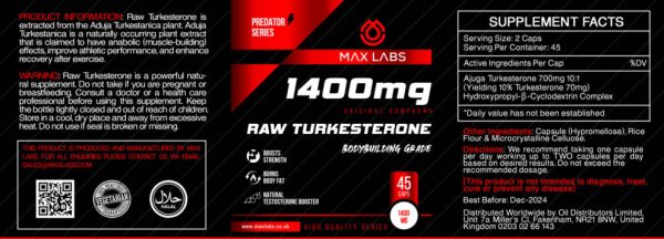 69aa Max Strength – Turkesterone Supplements (1400mg)